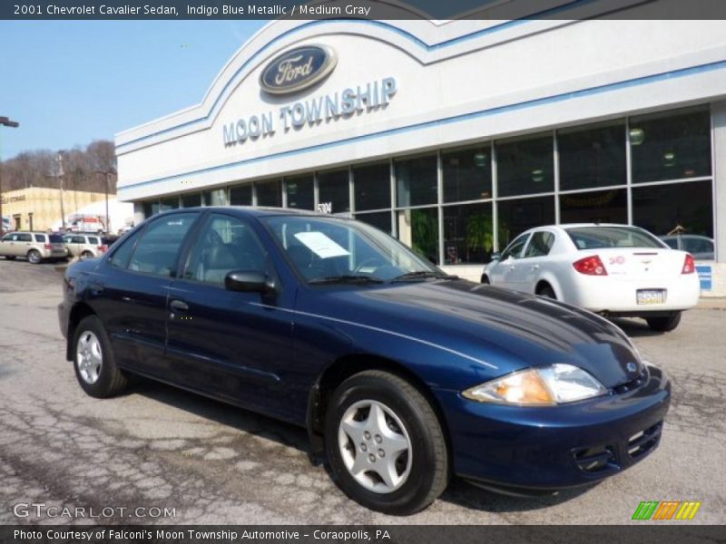 Indigo Blue Metallic / Medium Gray 2001 Chevrolet Cavalier Sedan