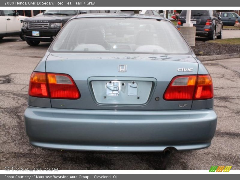 Iced Teal Pearl / Gray 2000 Honda Civic LX Sedan