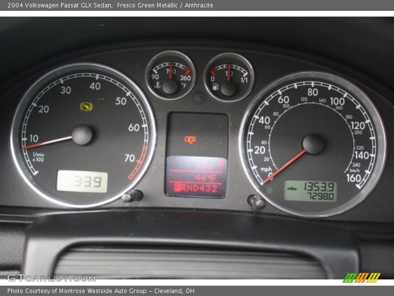  2004 Passat GLX Sedan GLX Sedan Gauges