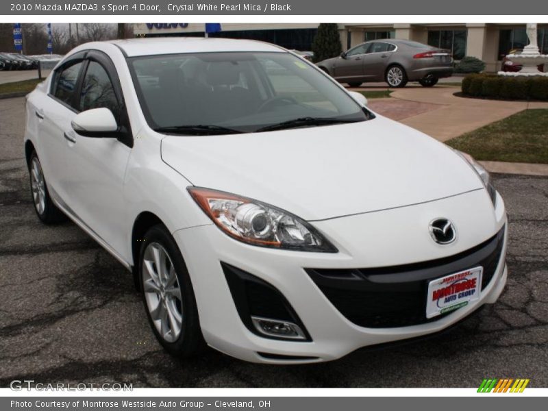 Crystal White Pearl Mica / Black 2010 Mazda MAZDA3 s Sport 4 Door