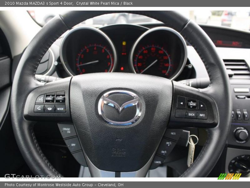 Crystal White Pearl Mica / Black 2010 Mazda MAZDA3 s Sport 4 Door