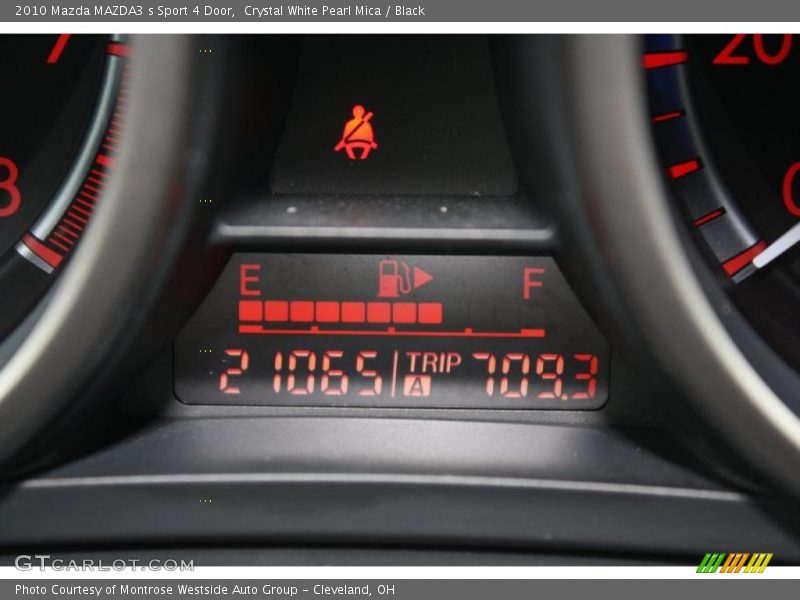 Crystal White Pearl Mica / Black 2010 Mazda MAZDA3 s Sport 4 Door