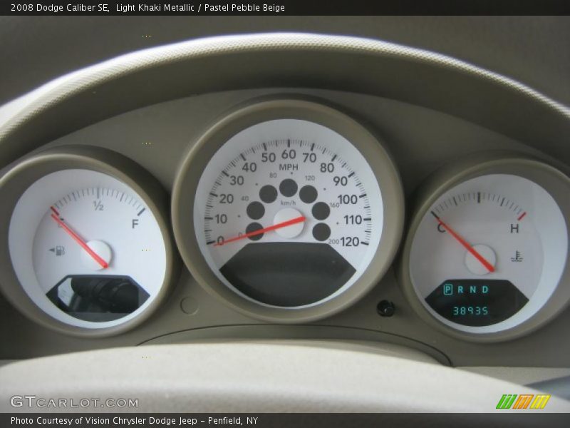 Light Khaki Metallic / Pastel Pebble Beige 2008 Dodge Caliber SE