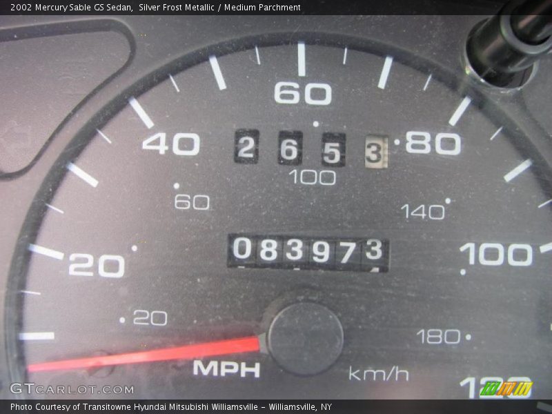 Silver Frost Metallic / Medium Parchment 2002 Mercury Sable GS Sedan