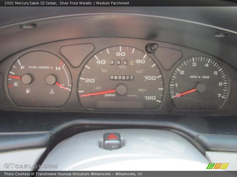 Silver Frost Metallic / Medium Parchment 2002 Mercury Sable GS Sedan