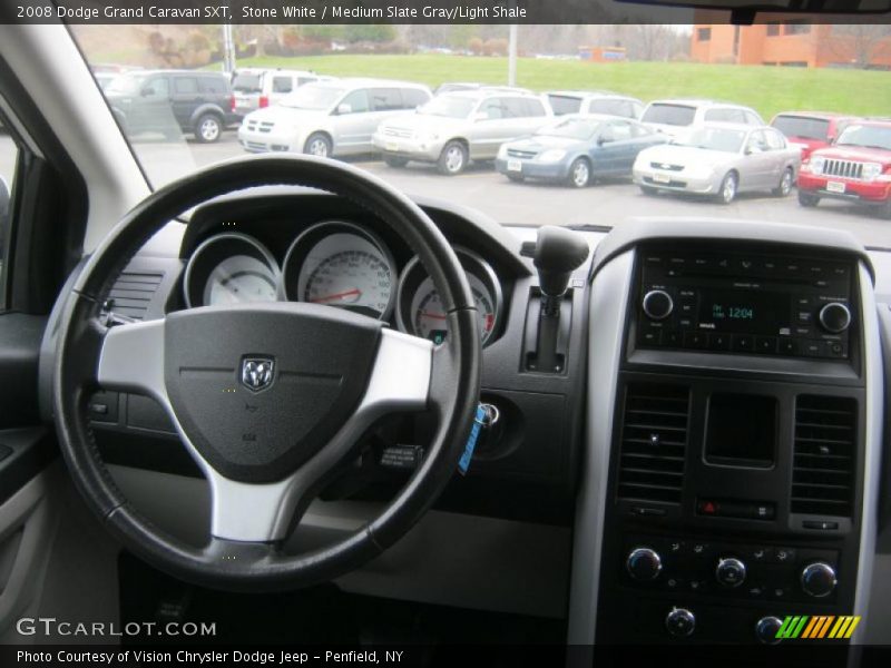 Stone White / Medium Slate Gray/Light Shale 2008 Dodge Grand Caravan SXT
