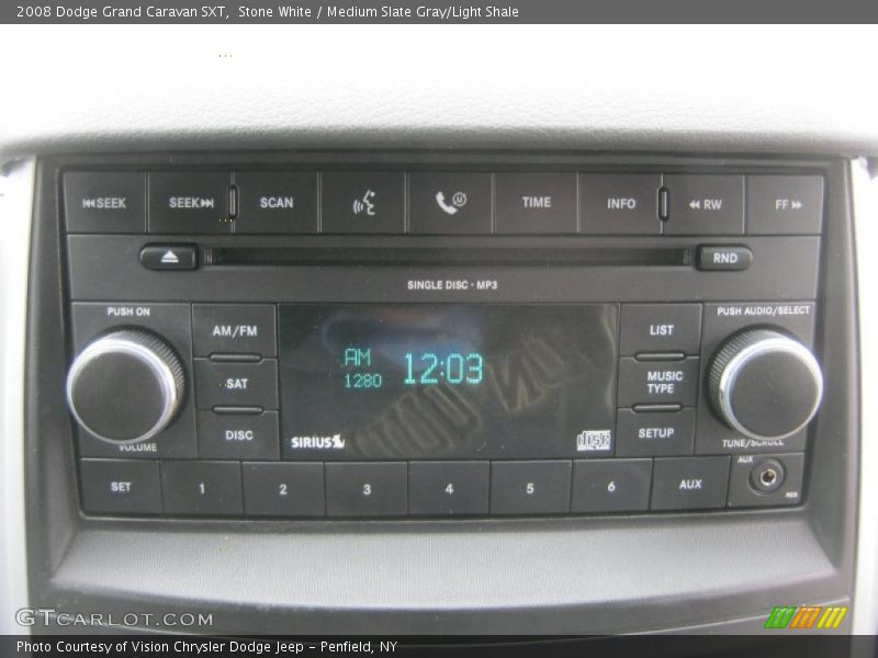 Stone White / Medium Slate Gray/Light Shale 2008 Dodge Grand Caravan SXT