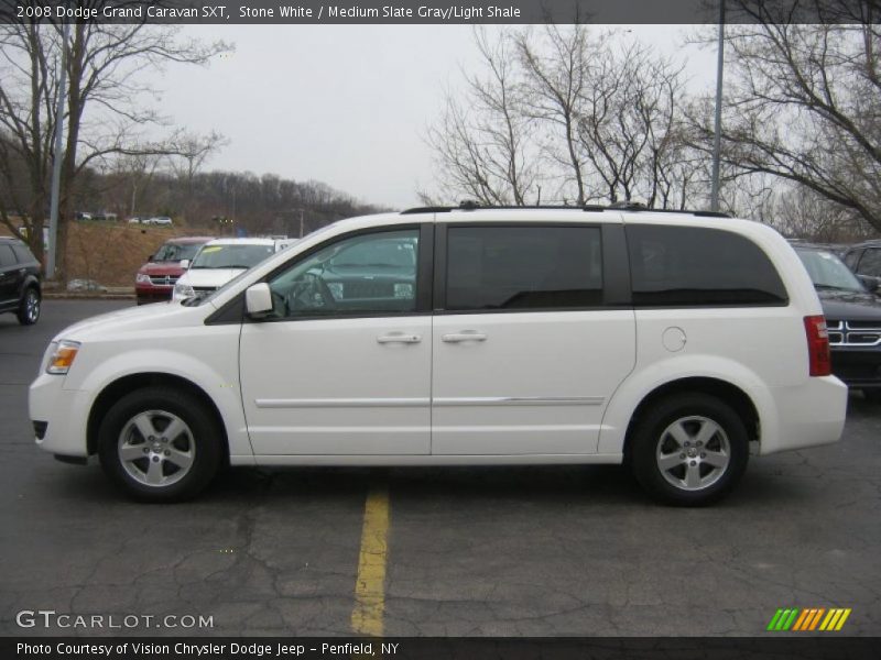 Stone White / Medium Slate Gray/Light Shale 2008 Dodge Grand Caravan SXT
