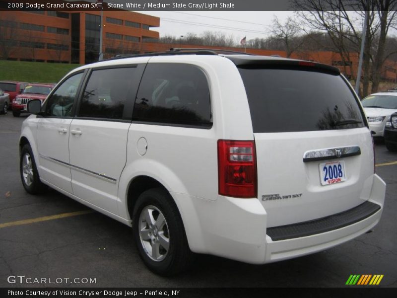 Stone White / Medium Slate Gray/Light Shale 2008 Dodge Grand Caravan SXT