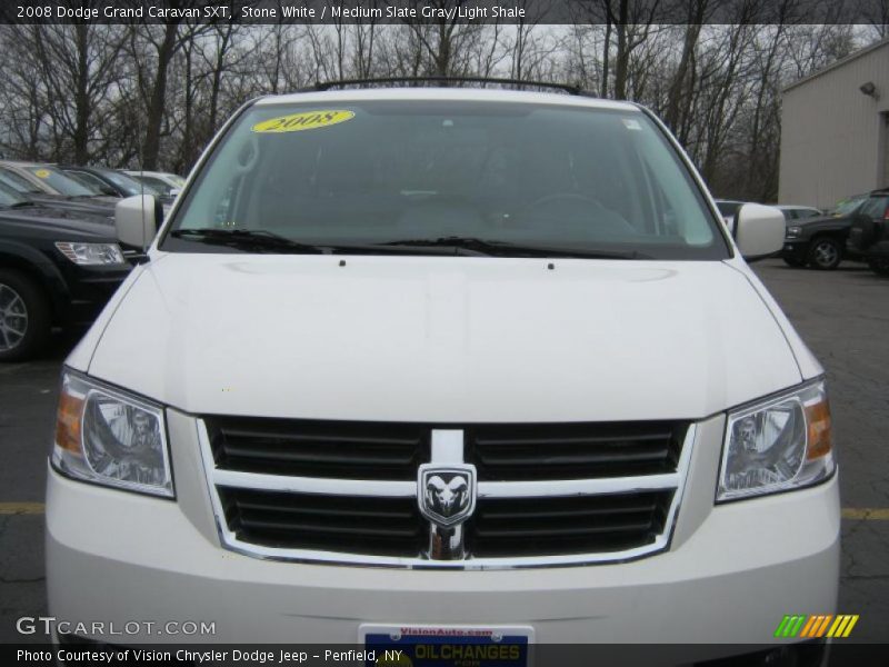 Stone White / Medium Slate Gray/Light Shale 2008 Dodge Grand Caravan SXT