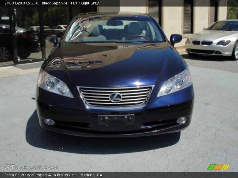Black Sapphire Pearl / Light Gray 2008 Lexus ES 350