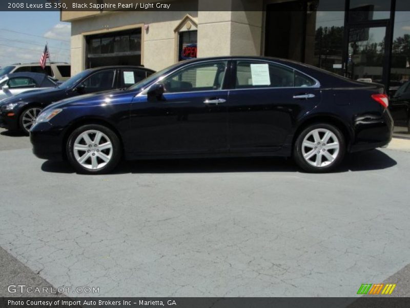 Black Sapphire Pearl / Light Gray 2008 Lexus ES 350