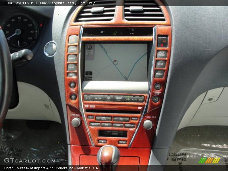 Black Sapphire Pearl / Light Gray 2008 Lexus ES 350