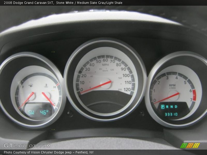 Stone White / Medium Slate Gray/Light Shale 2008 Dodge Grand Caravan SXT