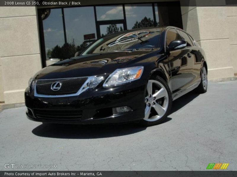 Obsidian Black / Black 2008 Lexus GS 350