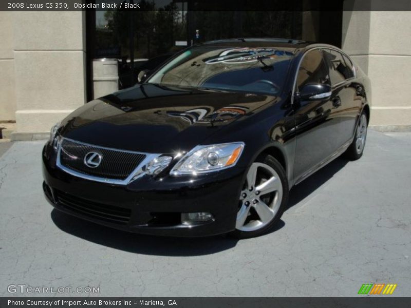 Obsidian Black / Black 2008 Lexus GS 350