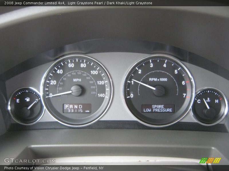Light Graystone Pearl / Dark Khaki/Light Graystone 2008 Jeep Commander Limited 4x4