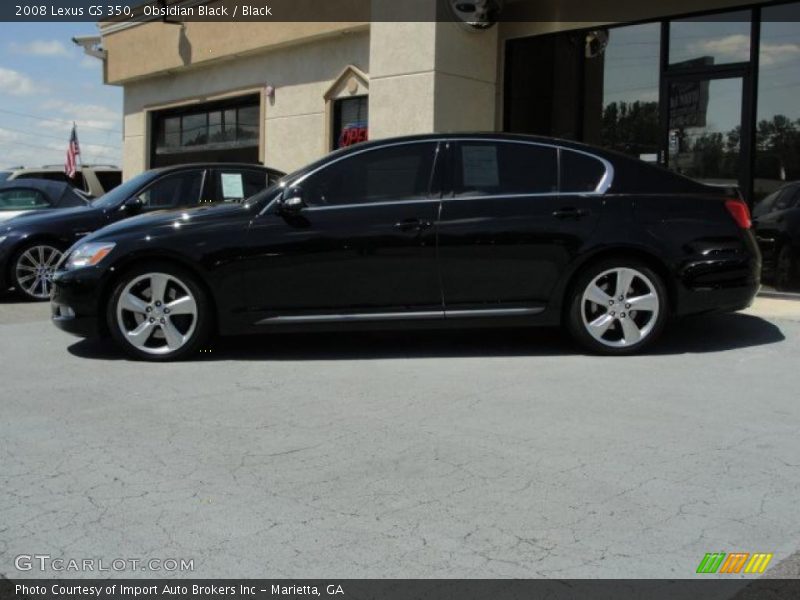 Obsidian Black / Black 2008 Lexus GS 350