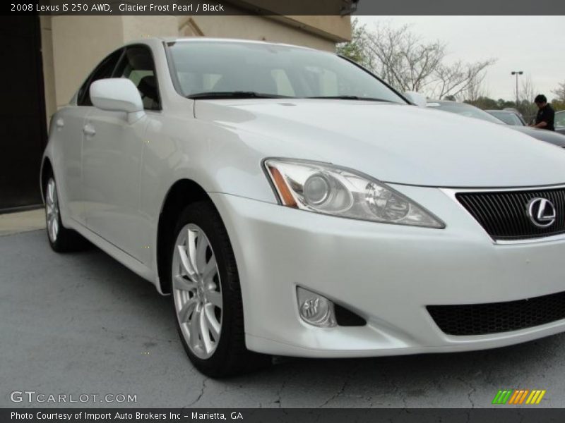 Glacier Frost Pearl / Black 2008 Lexus IS 250 AWD