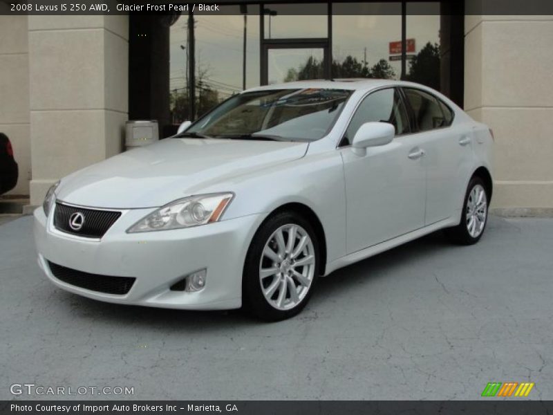 Glacier Frost Pearl / Black 2008 Lexus IS 250 AWD