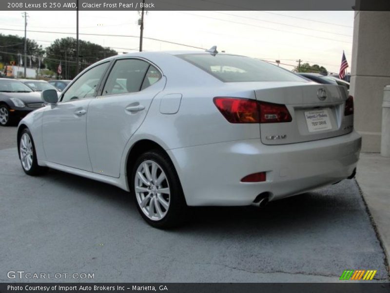 Glacier Frost Pearl / Black 2008 Lexus IS 250 AWD