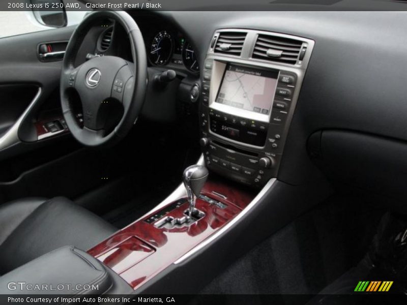 Glacier Frost Pearl / Black 2008 Lexus IS 250 AWD