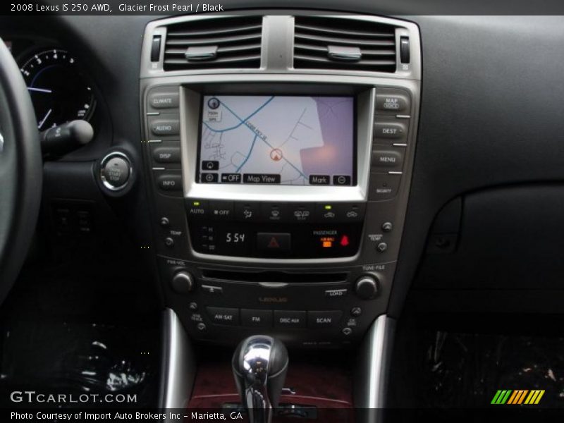 Glacier Frost Pearl / Black 2008 Lexus IS 250 AWD