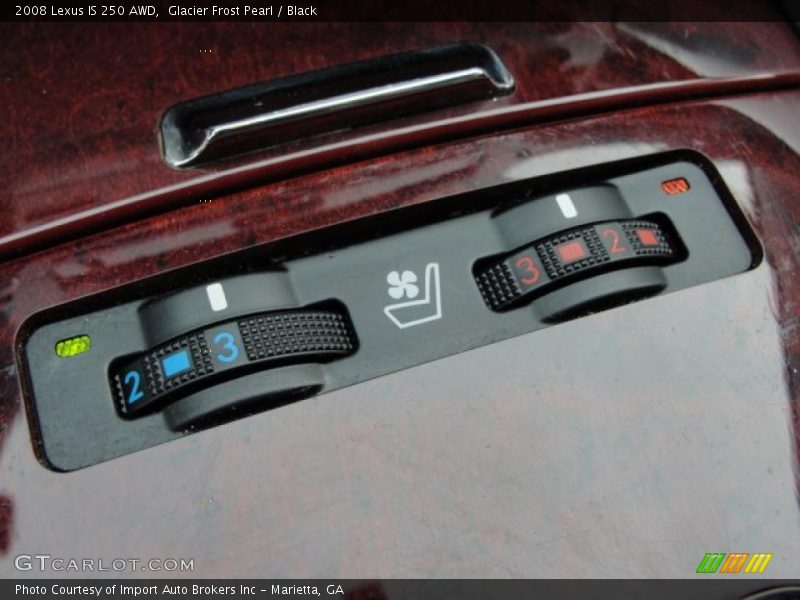Glacier Frost Pearl / Black 2008 Lexus IS 250 AWD
