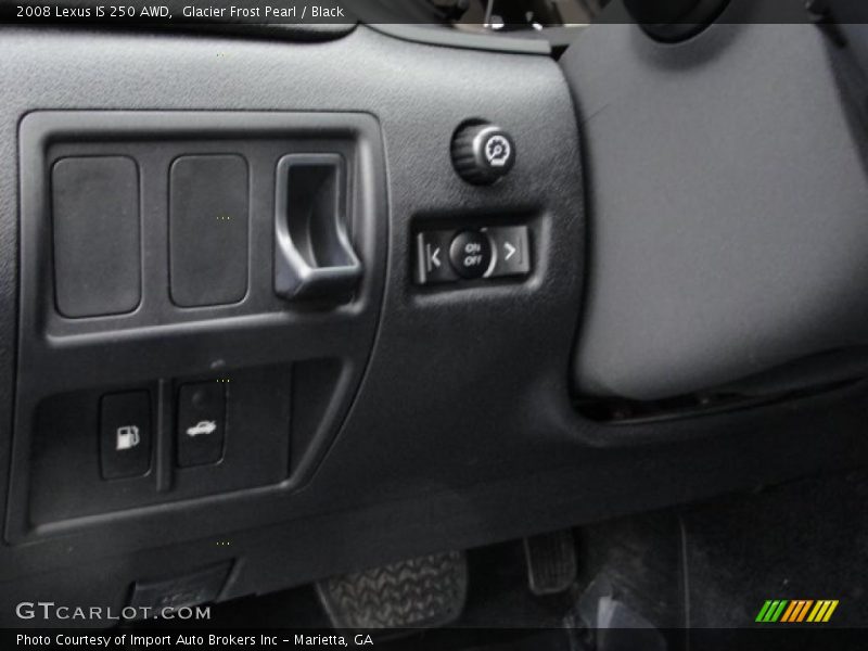 Glacier Frost Pearl / Black 2008 Lexus IS 250 AWD
