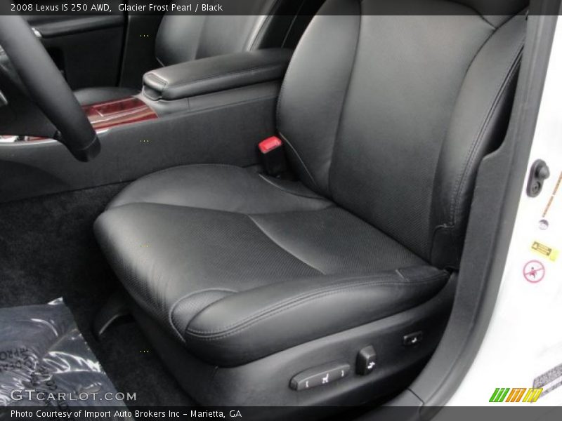 Glacier Frost Pearl / Black 2008 Lexus IS 250 AWD
