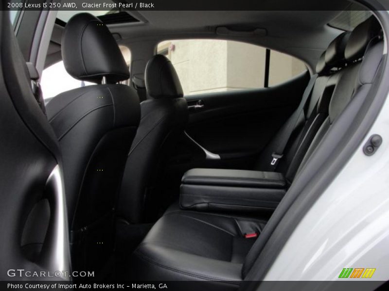 Glacier Frost Pearl / Black 2008 Lexus IS 250 AWD