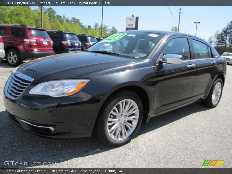 Brilliant Black Crystal Pearl / Black 2011 Chrysler 200 Limited
