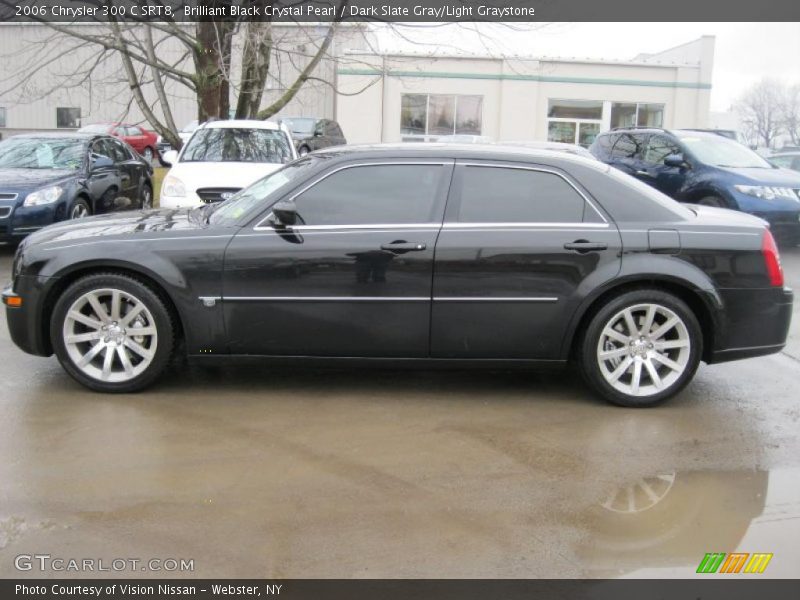 Brilliant Black Crystal Pearl / Dark Slate Gray/Light Graystone 2006 Chrysler 300 C SRT8