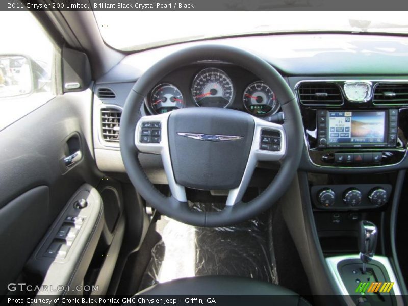 Brilliant Black Crystal Pearl / Black 2011 Chrysler 200 Limited