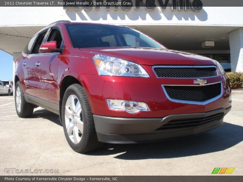 Red Jewel Metallic / Dark Gray/Light Gray 2011 Chevrolet Traverse LT