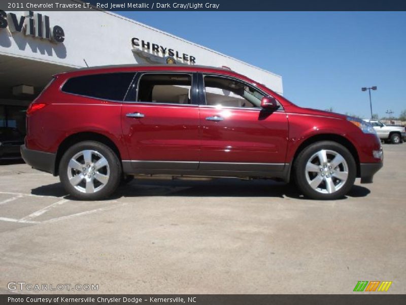 Red Jewel Metallic / Dark Gray/Light Gray 2011 Chevrolet Traverse LT