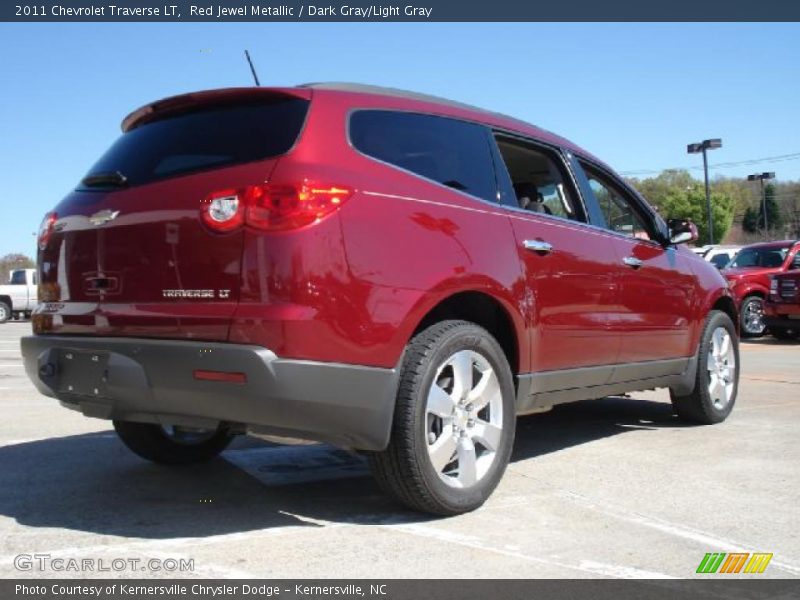 Red Jewel Metallic / Dark Gray/Light Gray 2011 Chevrolet Traverse LT