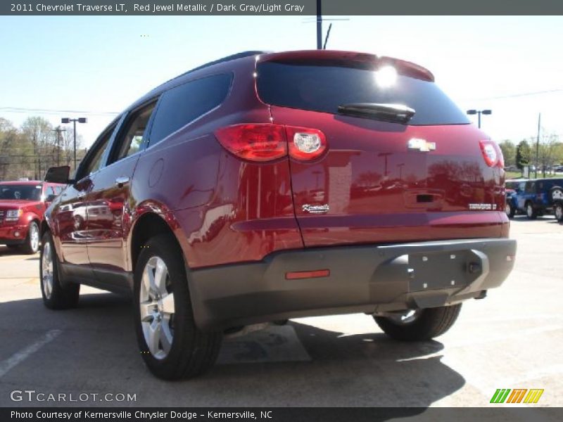 Red Jewel Metallic / Dark Gray/Light Gray 2011 Chevrolet Traverse LT
