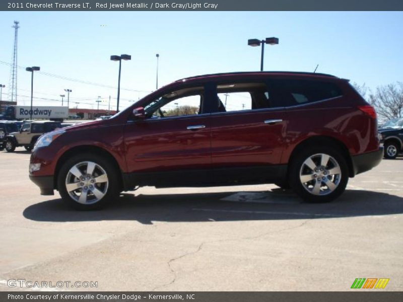 Red Jewel Metallic / Dark Gray/Light Gray 2011 Chevrolet Traverse LT