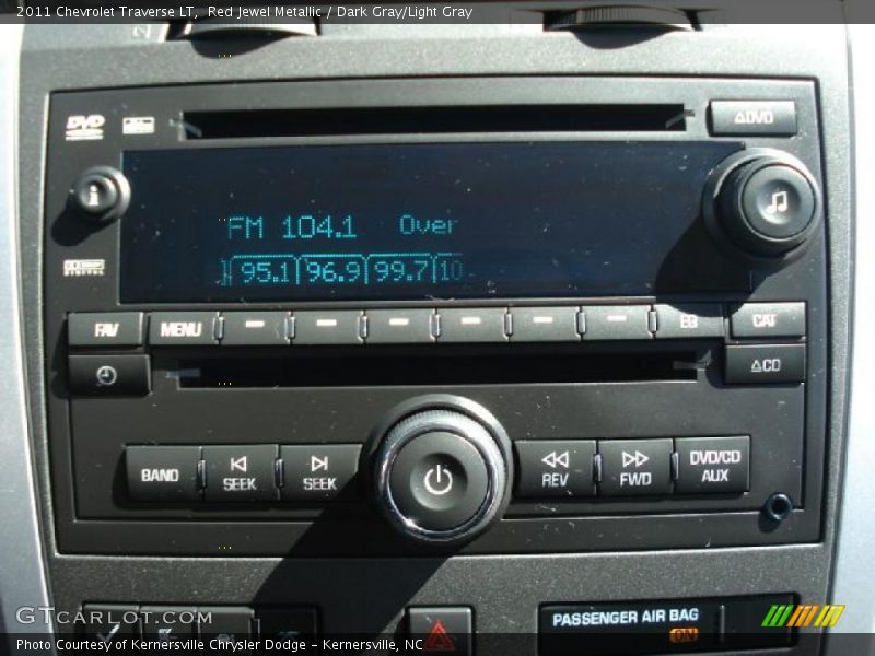 Red Jewel Metallic / Dark Gray/Light Gray 2011 Chevrolet Traverse LT