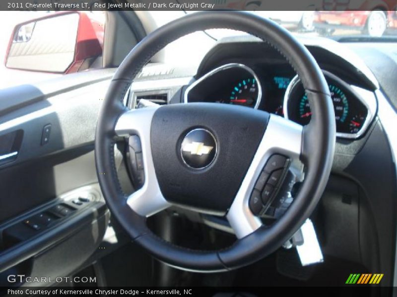 Red Jewel Metallic / Dark Gray/Light Gray 2011 Chevrolet Traverse LT