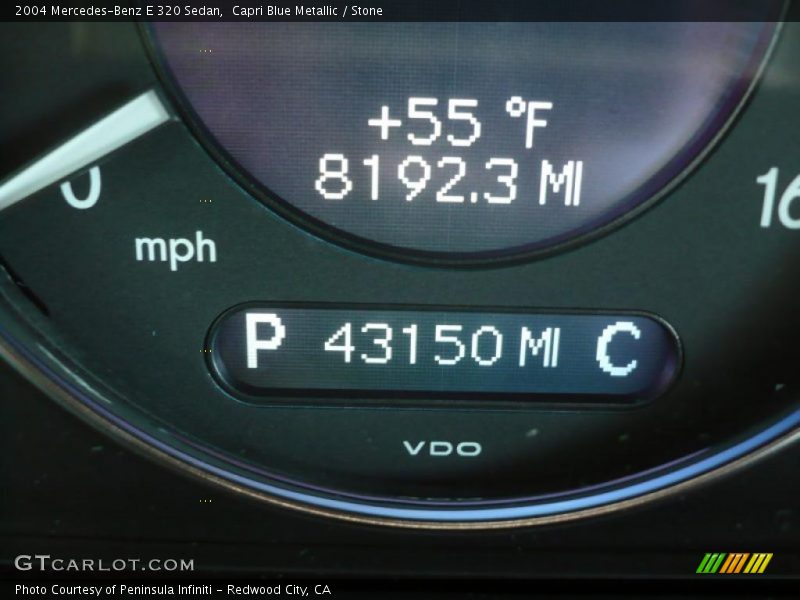Capri Blue Metallic / Stone 2004 Mercedes-Benz E 320 Sedan