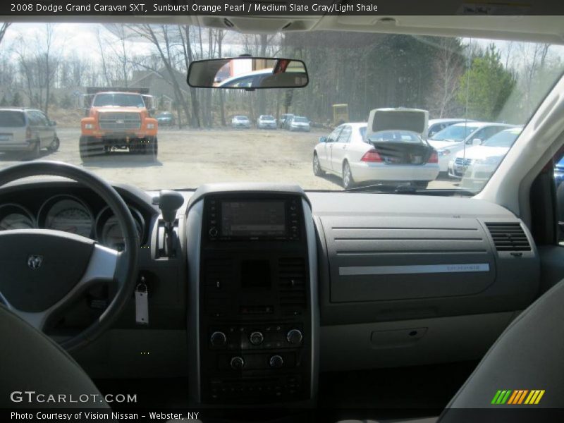 Sunburst Orange Pearl / Medium Slate Gray/Light Shale 2008 Dodge Grand Caravan SXT