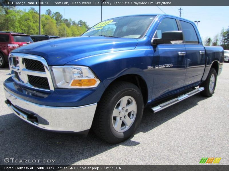 Deep Water Blue Pearl / Dark Slate Gray/Medium Graystone 2011 Dodge Ram 1500 SLT Crew Cab