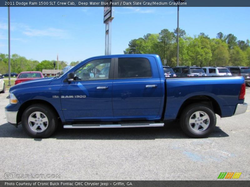 Deep Water Blue Pearl / Dark Slate Gray/Medium Graystone 2011 Dodge Ram 1500 SLT Crew Cab