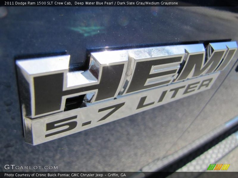 Deep Water Blue Pearl / Dark Slate Gray/Medium Graystone 2011 Dodge Ram 1500 SLT Crew Cab