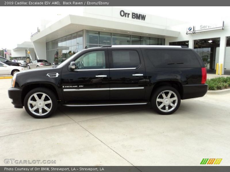 Black Raven / Ebony/Ebony 2009 Cadillac Escalade ESV AWD