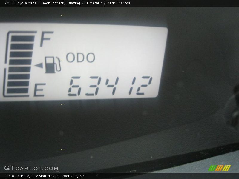 Blazing Blue Metallic / Dark Charcoal 2007 Toyota Yaris 3 Door Liftback