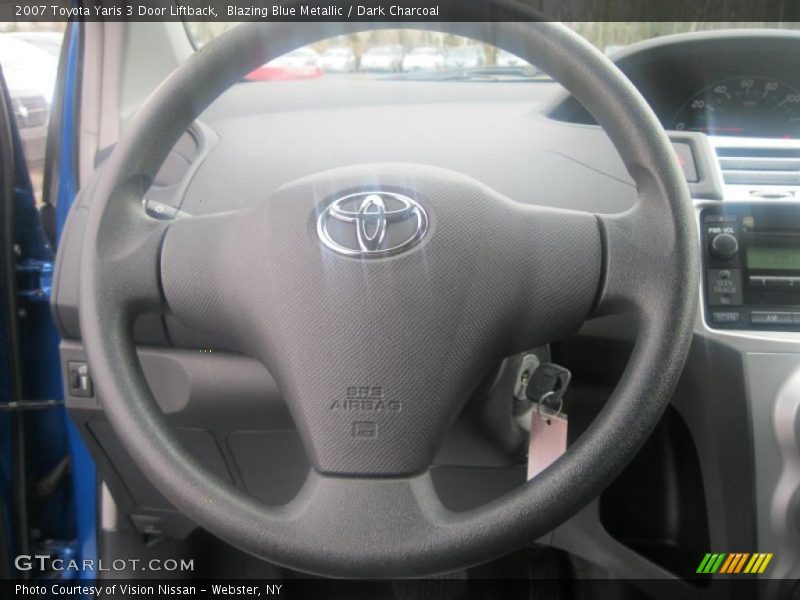 Blazing Blue Metallic / Dark Charcoal 2007 Toyota Yaris 3 Door Liftback
