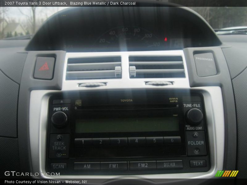 Blazing Blue Metallic / Dark Charcoal 2007 Toyota Yaris 3 Door Liftback